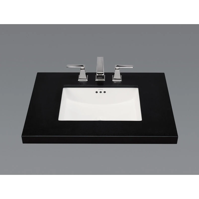 Ronbow Corp. Ronbow Rectangle Ceramic Undermount Bathroom Sink, Biscuit - Image 3