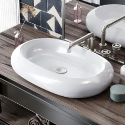 Swiss Madison Plaisir Wide Round Ceramic Bathroom Vessel Sink