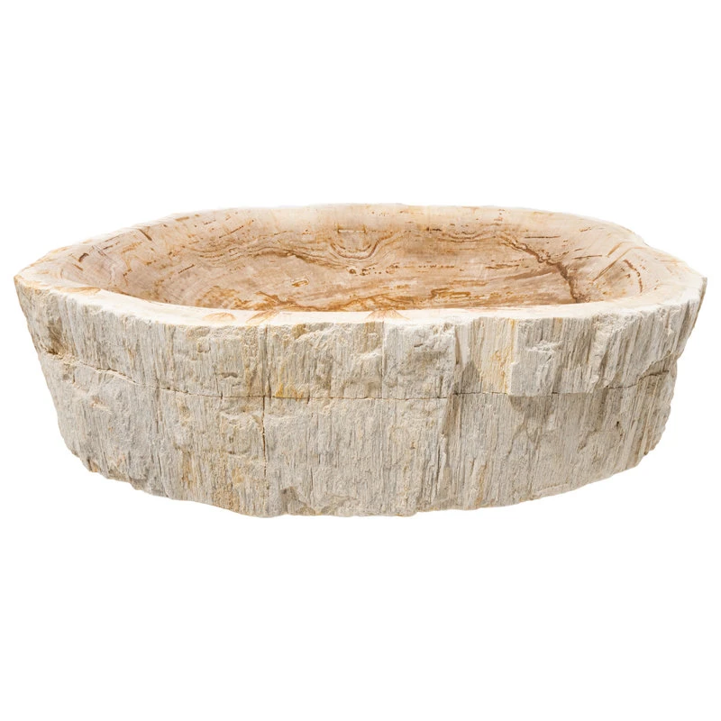 Novatto Petrified Fossil Wood Vessel Sink, Irregular Shape And Color - Image 5