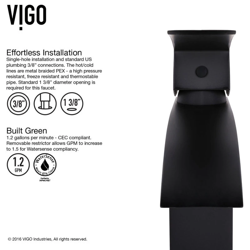 VIGO Gray Onyx Glass Vessel Sink And Duris Faucet Set, Matte Black Finish - Image 12