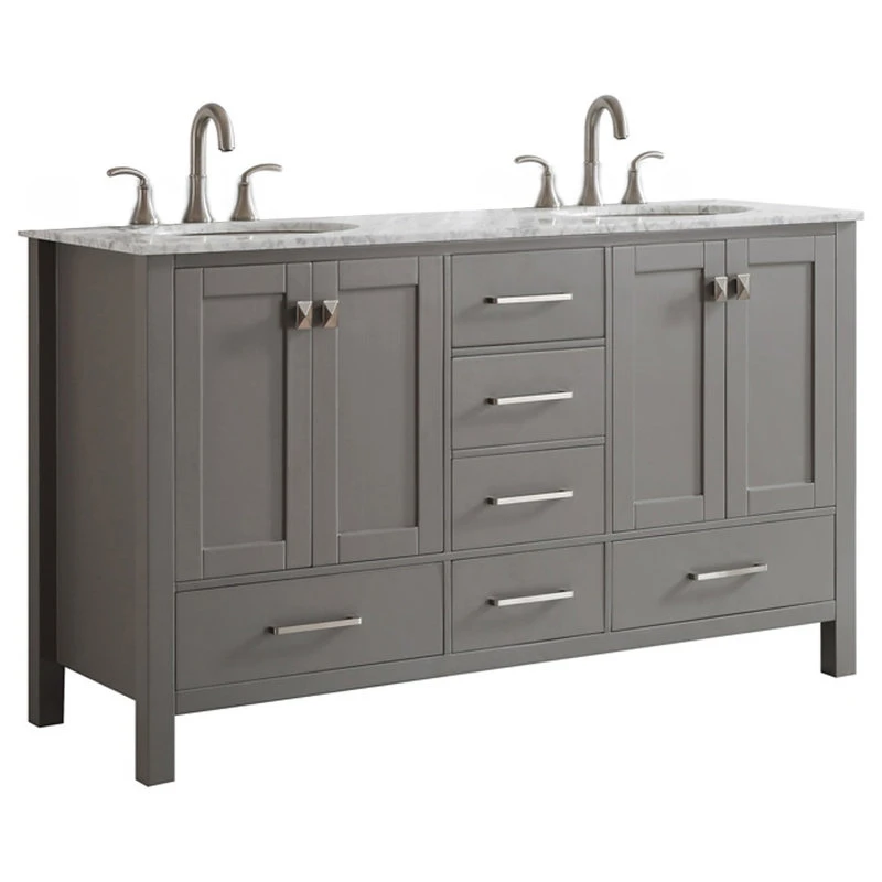 Vinnova Gela Single Vanity, Gray, 60", Without Mirror - Image 2