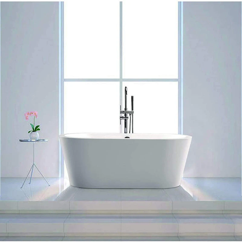 Vanity Art LLC Vanity Art Freestanding Acrylic Bathtub, White, Small - Image 7