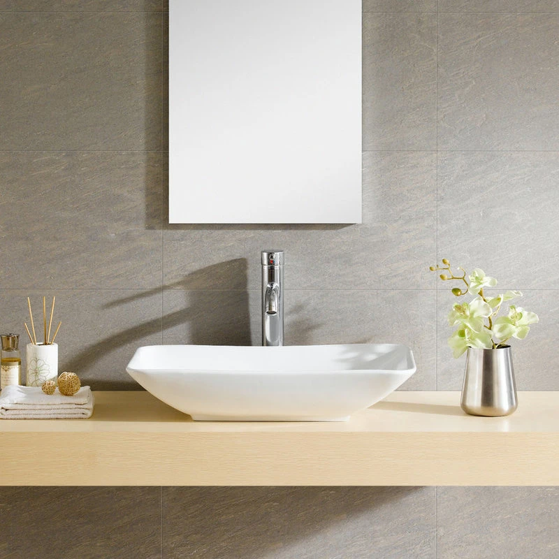Fine Fixtures White Vitreous China Rectangle Vessel Sink - Image 2
