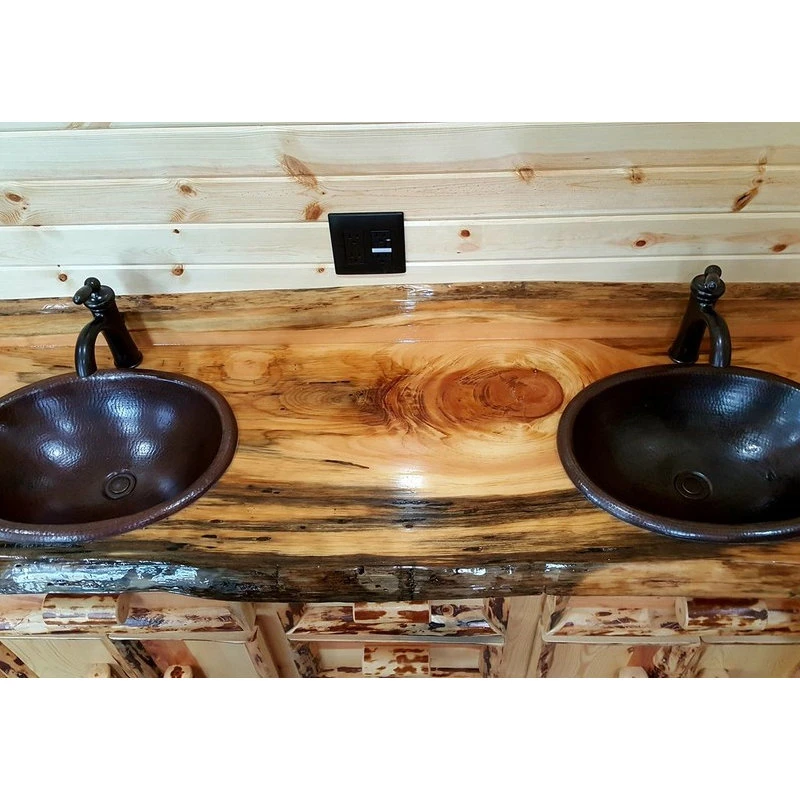 SINKOLOGY Schrodinger 17" Undermount Handmade Copper Bathroom Sink - Image 4