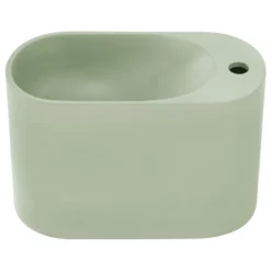Swiss Madison Terre 17.5" Right Side Faucet Wall-Mount Bathroom Sink, Palm Green