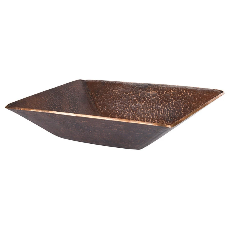 Premier Copper Products 17" Modern Rectangle Hand Forged Old World Copper Vessel Sink - Image 4