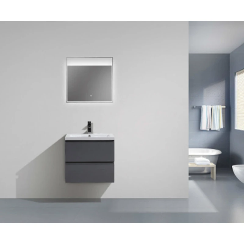 Bathroom Vanity Wholesale INC. MOB 24" Wall-Mounted Single Bathroom Vanity In High Gloss Gray - Image 5