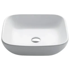 Kraus USA, Inc. Elavo Ceramic Square Vessel White Sink