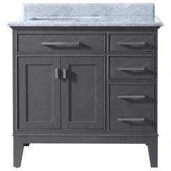 Ari Kitchen & Bath Danny Single Bathroom Vanity Set, Maple Gray, 36"