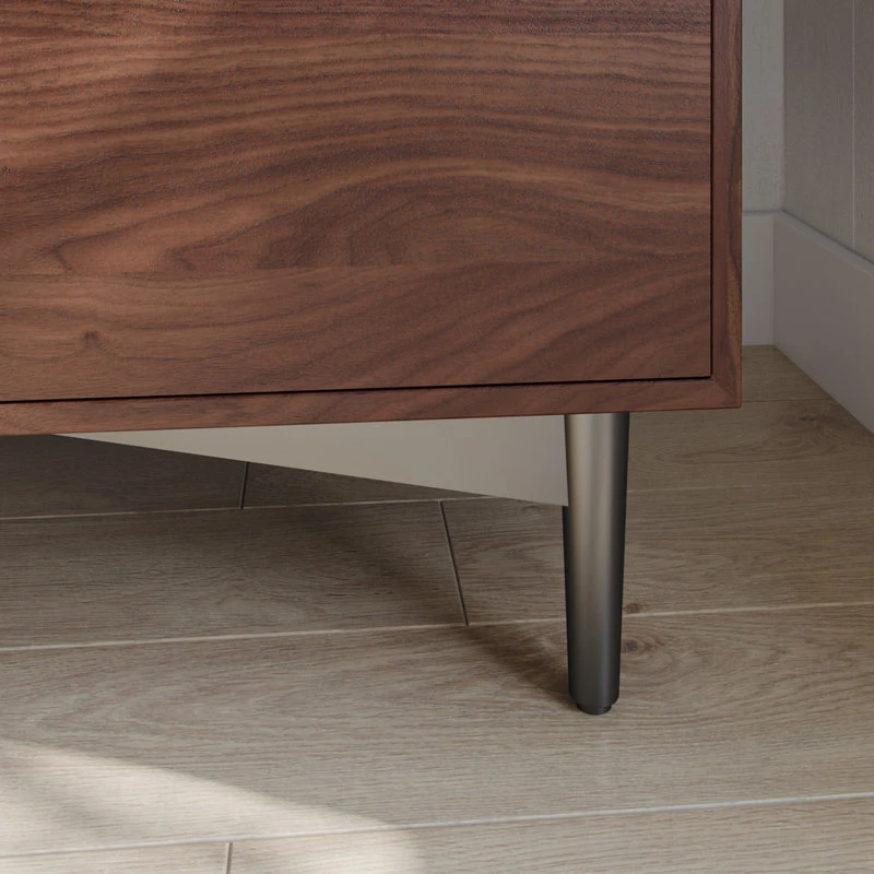 MOD Newton Bath Vanity, Walnut, 60", Double Sink, Freestanding - Image 5