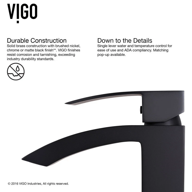 VIGO Gray Onyx Glass Vessel Sink And Duris Faucet Set, Matte Black Finish - Image 13