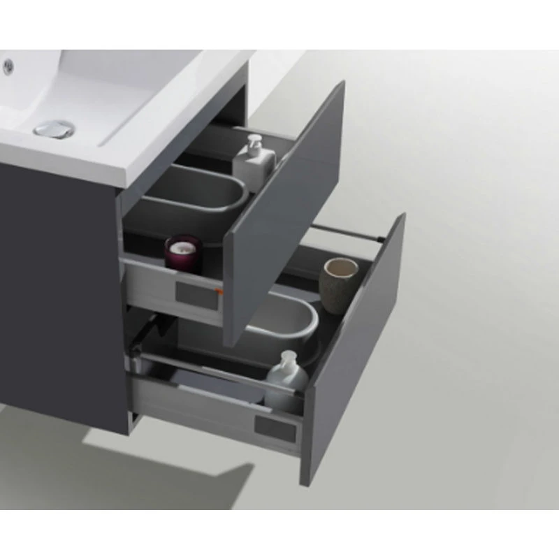 Bathroom Vanity Wholesale INC. MOB 24" Wall-Mounted Single Bathroom Vanity In High Gloss Gray - Image 4