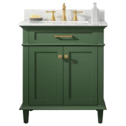 Legion Furniture 30" Blue Finish Sink Vanity Cabinet, Vogue Green