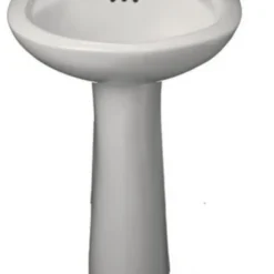 PROFLO PF5004 20" 3 Hole Centerset Lavatory Pedestal Sink Only - White