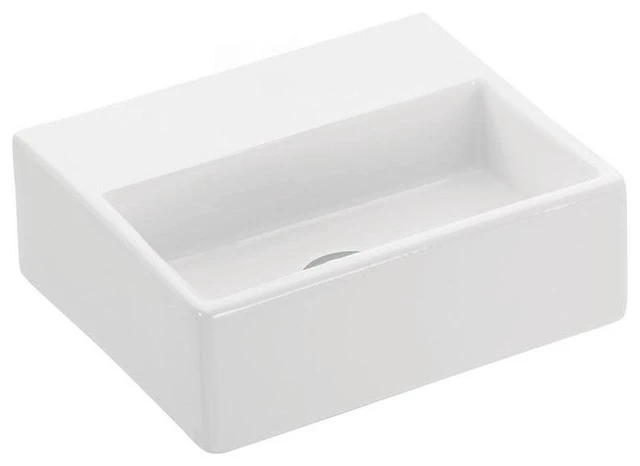 WS Bath Collections Quattro 30.00 Quattro 13" Rectangular Ceramic - White