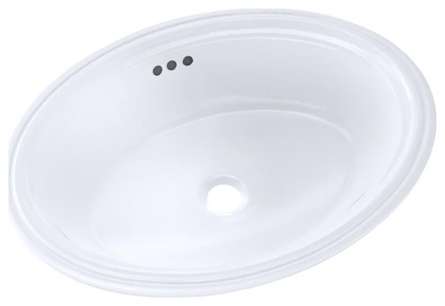 Toto Dartmouth 17-1/4"x12-7/8" Oval Undermount Bathroom Sink Colonial White