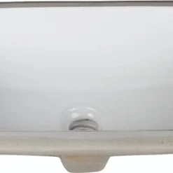 Hardware Resources White 16" Rectangle Undermount Porcelain Bowl