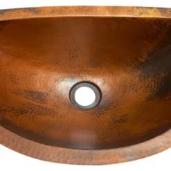 Artesano Copper Sinks Oval Bathroom Copper Sink With Flat Back And Flat Rim