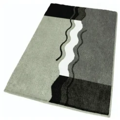 Null Large Modern Gray Bath Rug