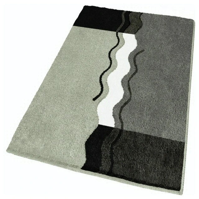 Null Large Modern Gray Bath Rug