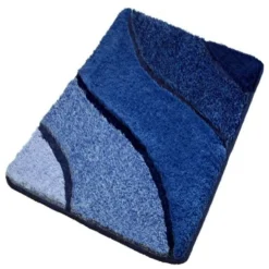 Null Luxury Bathroom Rugs, Blue Bath Rugs, Small