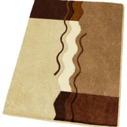 Null Non Slip Small Modern Brown Bath Rug