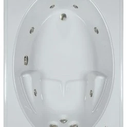 Watertech Bath Products 60"L X 42"W SW White Whirlpool Bath