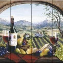 The Tile Mural Store (USA) Tile Mural, Rich Harvest In Reds By Barbara Felisky