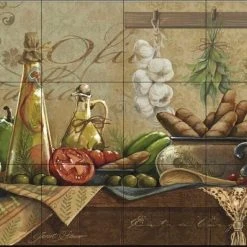 The Tile Mural Store (USA) Tile Mural, Olio D Olive By Janet Stever