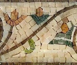 Mozaico Floral Mosaic Border Art, 6"x12"