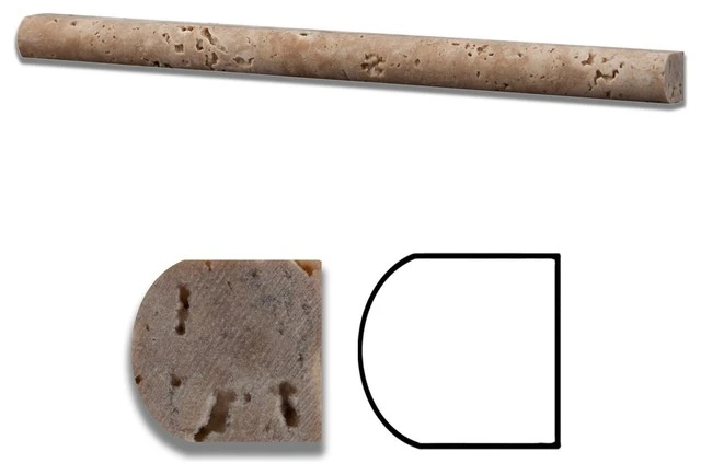 OTS Walnut Travertine Honed 3/4 X 12 Bullnose Liner