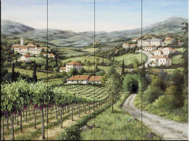 The Tile Mural Store (USA) Tile Mural, Tuscany Dreams By Barbara Felisky
