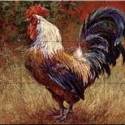 The Tile Mural Store (USA) Tile Mural, Iron Gate Rooster Ii By Laurie Snow Hein