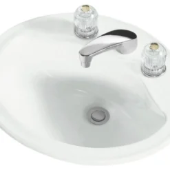 Sterling 442008 Sanibel 20-1/4" Drop In Bathroom Sink With Three - White