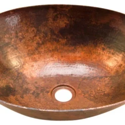 Artesano Copper Sinks Oval Vessel Bathroom Copper Sink Very Thick Gauge 14