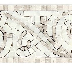 All Marble Tiles Timber White Marble And Arabescato Carrara Mix Marble Art Border