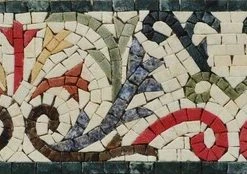 Mozaico Mosaic Border, Linnea Florals, 6"x12"