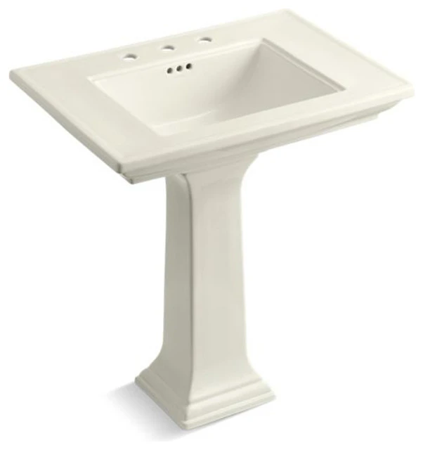 Kohler Memoirs Stately 30" Pedestal Bathroom Sink, Biscuit