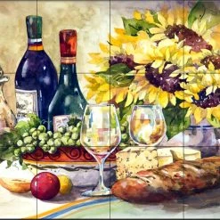 The Tile Mural Store (USA) Tile Mural, Sunflowers By Jerianne Van Dijk