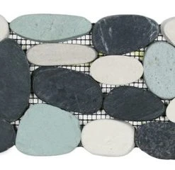 Faber Cnk Stone Sliced Bali Turtle Pebble Tile Border