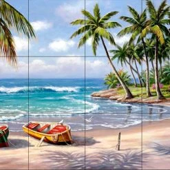 The Tile Mural Store (USA) Tile Mural, Tropical Bay By Sung Kim