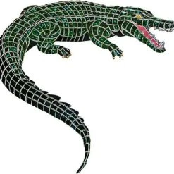 Degroot Studios Alligator Ceramic Swimming Pool Mosaic 78"