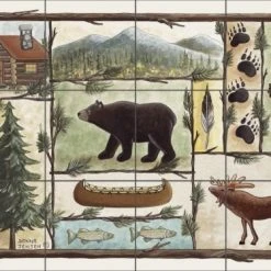 Artwork On Tile Jensen Lodge Wildlife Ceramic Tile Mural