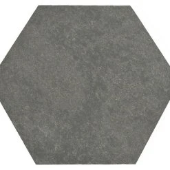 Pebble Tile Mosaics 6" Basalt Hex Tile