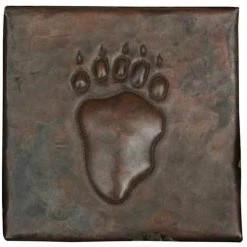 Hammermarc-CopperSinksDirect Bear Claw Design Hammered Copper Tile, 4"x 4"