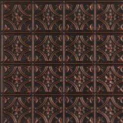 Decorative Ceiling Tiles, Inc. Gothic Reims, Faux Tin Ceiling Tile, Glue Up, 24"x24", #150