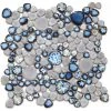 Flooring Supply Shop Mosaic Porcelain Tile Mancala Pebble Series Floor Wall Pool Bathroom Shower, Blu