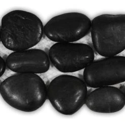 Faber Cnk Stone Polished Black Pebble Tile Border