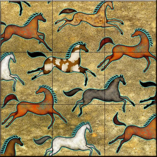 The Tile Mural Store (USA) Tile Mural, Southwest Horse 5 By Dan Morris