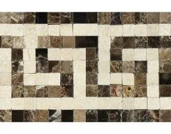 Fancy Design Group Emperador Dark Polished Key Border (Emp. Dark + Crema Marfil)